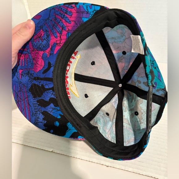 IN N OUT BURGER Blue Neon Retro Hat W/ Black Adjustable Snap Back Baseball Cap - Picture 2 of 10